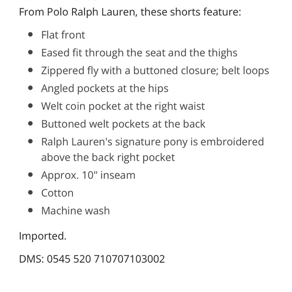 🎉HP🎊Polo Ralph Lauren Men’s Navy Blue Relaxed Fit Shorts Size 32 - Picture 9 of 9